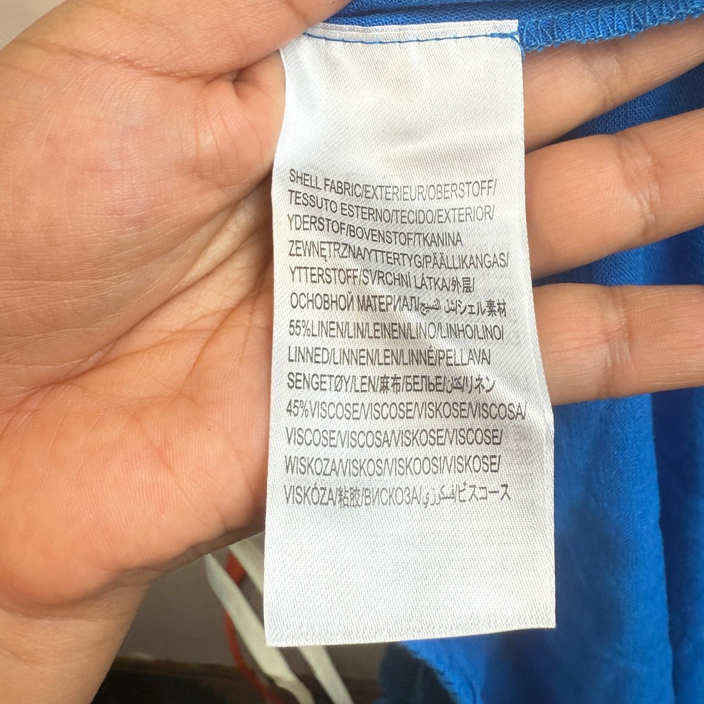 FARM Rio Blue Midi Knot Dress  Blue Midi Knot Dress Size L - Picture 10 of 12